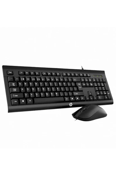 HP KM100 Kablolu Klavye Mouse Set Kurulumu Kolay Tak Çalıştır Şık Zafir Modern Tasarım Türkçe Q Klavye